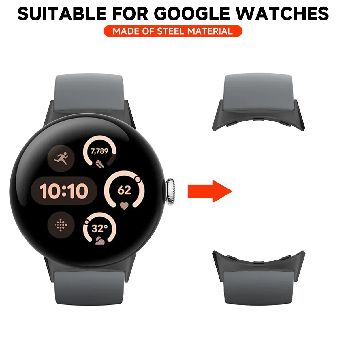2pcs Watch Strap Connector Ada - Smartwatch Straps & Accessories ulasan dan harga