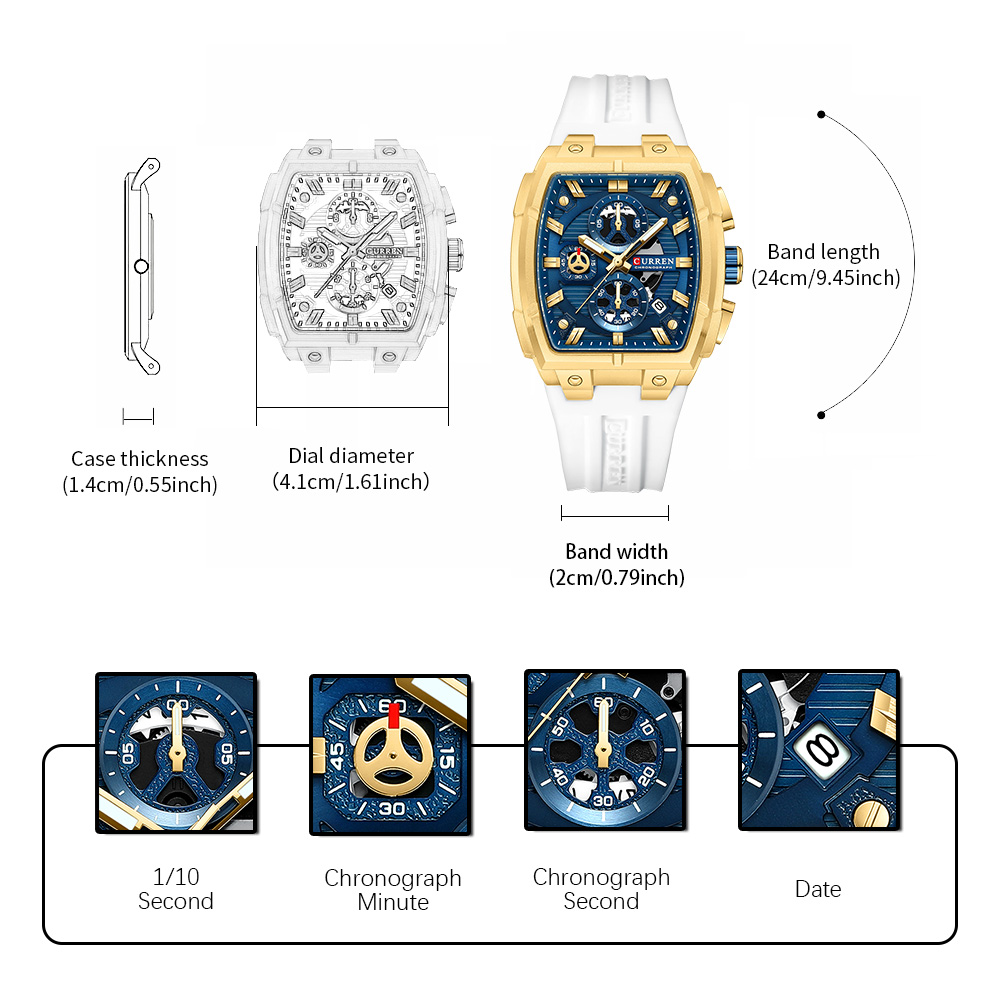 CURREN Luxury Vintage Watch fo - Accessories With Watch ulasan dan harga