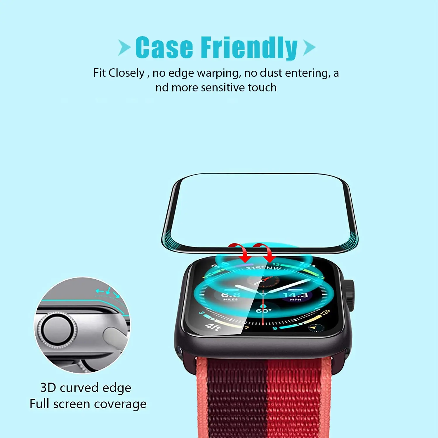 Screen Protector 3D Tempered F - Watch Case Bumper ulasan dan harga