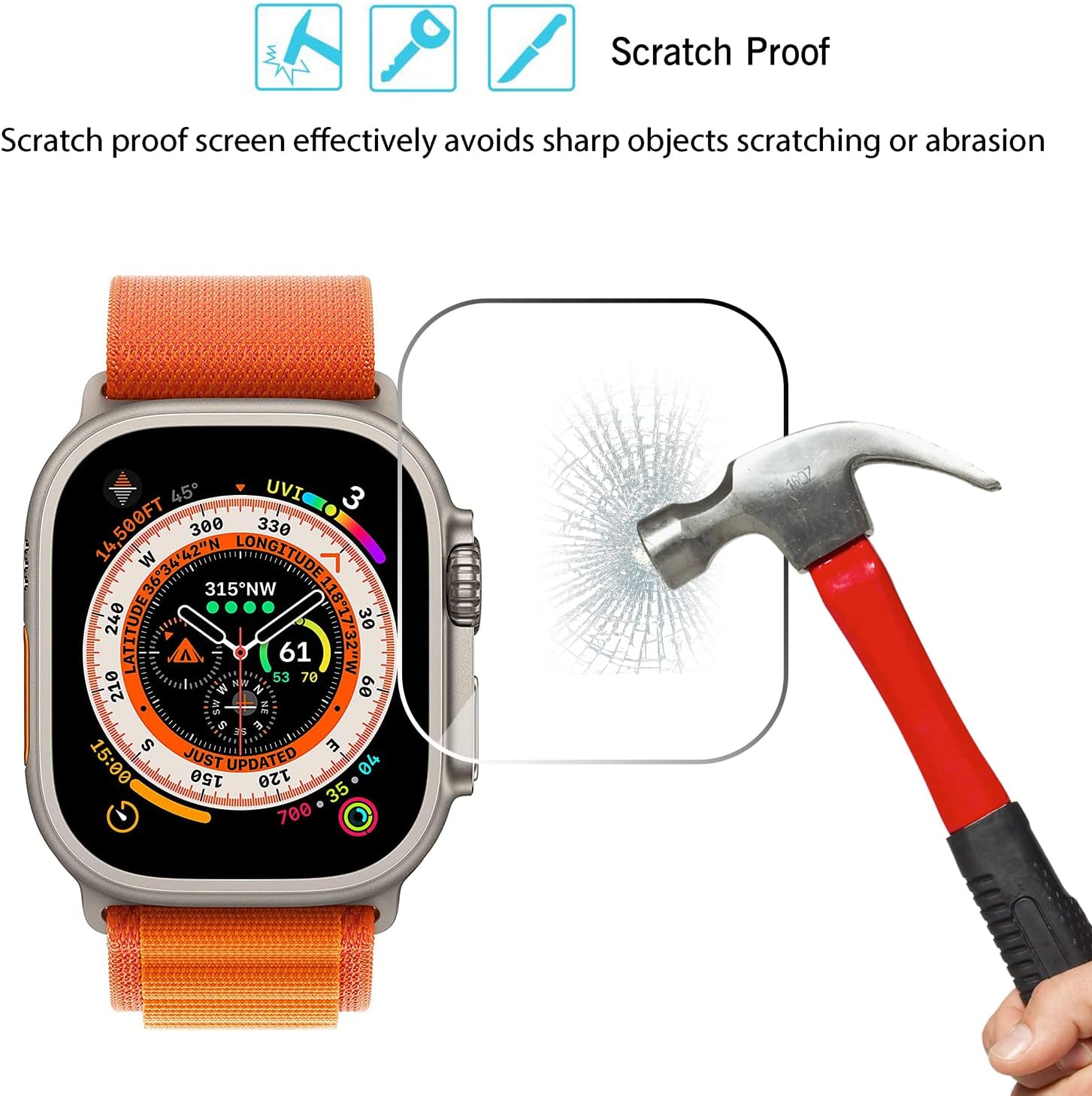 Tempered Glass for Apple Watch - Watch Case Bumper ulasan dan harga