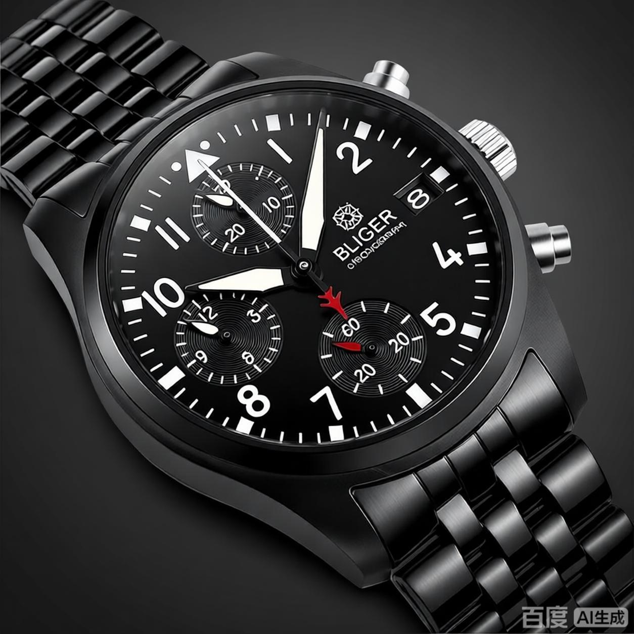 BLIGER Full Black Brushed 38mm - Accessories With Watch ulasan dan harga