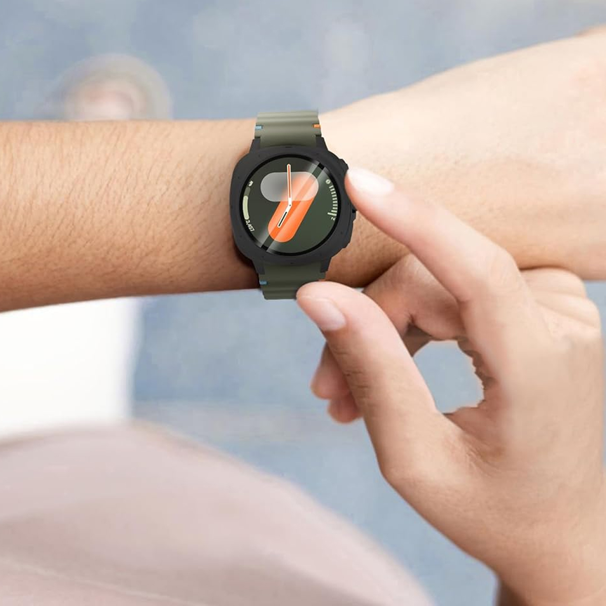 Glass+Case For Samsung Galaxy  - Samsung Smartwatch Accessories ulasan dan harga