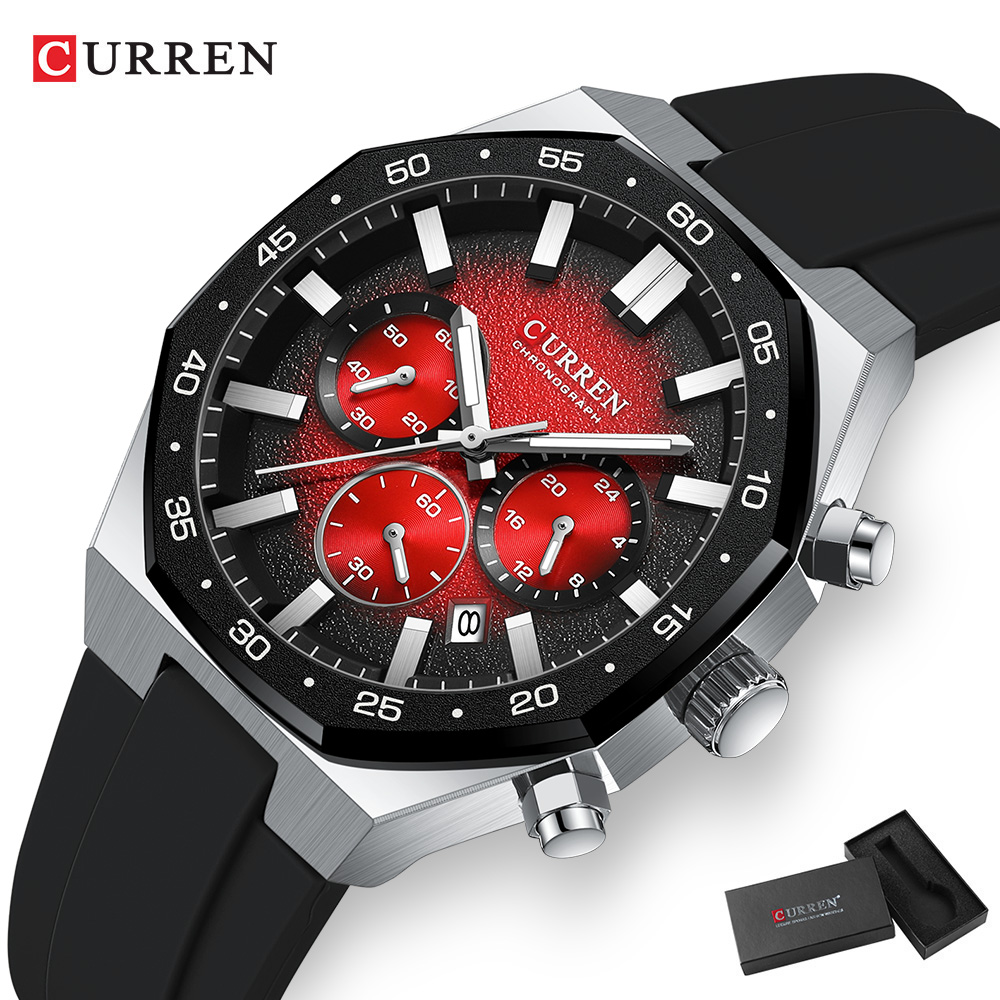 CURREN Fashion Casual Men Spor - Accessories With Watch ulasan dan harga