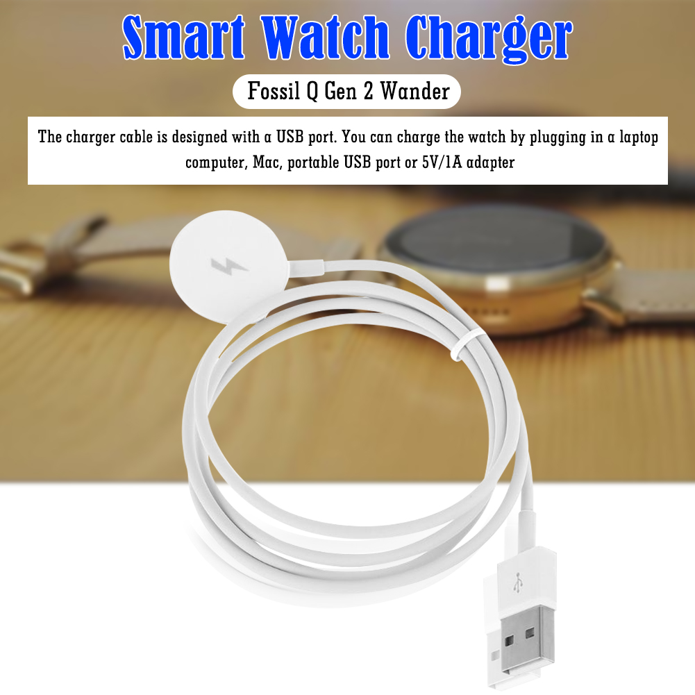 Watch Charger Cable USB Chargi - Fossil Smartwatch Accessories ulasan dan harga